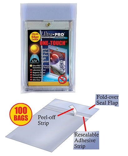 Ultra Pro One-Touch Resealable Bags Trading Sports & Entertainment Card Holder Protector Case - Set of 5