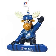 Toronto Blue Jays MLB Baseball Snowboard Moose Christmas Tree Ornament - Bleacher Bum Collectibles, Toronto Blue Jays, NHL , MLB, Toronto Maple Leafs, Hat, Cap, Jersey, Hoodie, T Shirt, NFL, NBA, Toronto Raptors