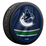 Vancouver Canucks Retro Reverse Double-Sided Logo NHL Inglasco Souvenir Puck