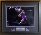 Toronto Raptors Vince Carter Cradle Dunk 16x20 Picture Framed With Pins & Plaque