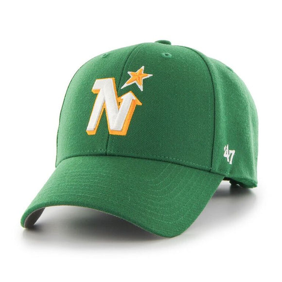 Minnesota North Stars '47 NHL MVP Structured Adjustable Strap One Size Fits Most Green Hat Cap - Bleacher Bum Collectibles, Toronto Blue Jays, NHL , MLB, Toronto Maple Leafs, Hat, Cap, Jersey, Hoodie, T Shirt, NFL, NBA, Toronto Raptors