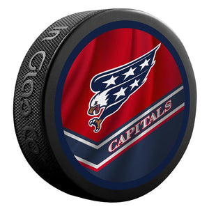 Washington Capitals Retro Reverse Double-Sided Logo NHL Inglasco Souvenir Puck