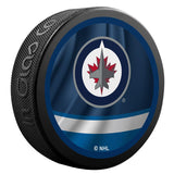 Winnipeg Jets Retro Reverse Double-Sided Logo NHL Inglasco Souvenir Puck