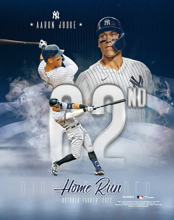 Aaron Judge AL Record 62nd Home Run New York Yankees Baseball Collage Photo - Multiple Sizes