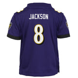 Toddler Nike Lamar Jackson Purple Baltimore Ravens Game NFL Home Football Jersey