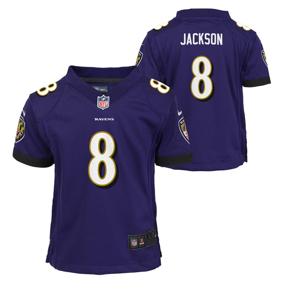 Toddler Nike Lamar Jackson Purple Baltimore Ravens Game NFL Home Football Jersey