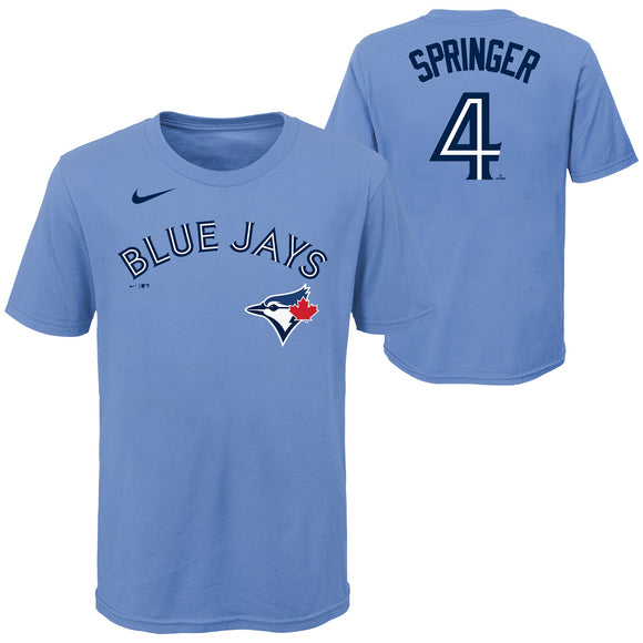 Youth Toronto Blue Jays George Springer Nike Powder Blue Player Name & Number - T-Shirt