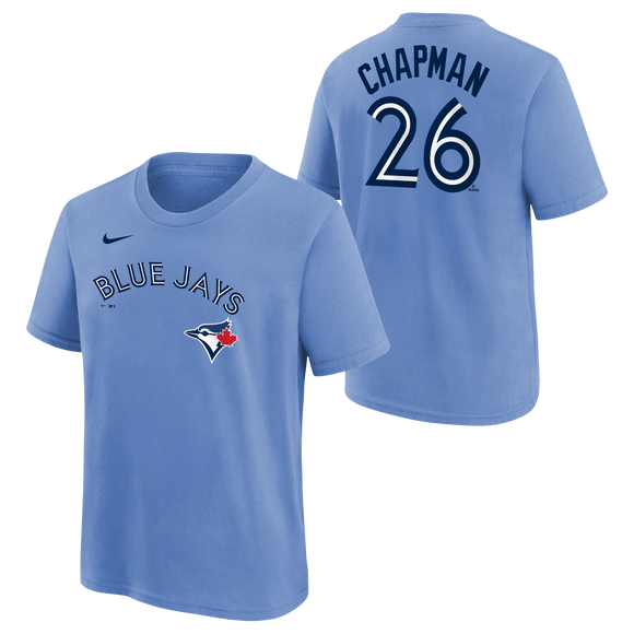 Toronto Blue Jays Matt Chapman Nike Powder Blue Player Name & Number Youth T-Shirt