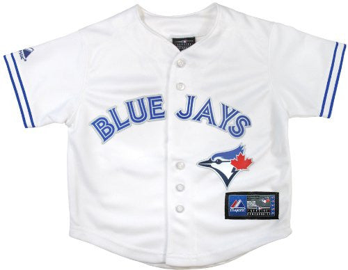 Toronto Blue Jays Kids Infant Size Jersey Cool Base White Home MLB - Bleacher Bum Collectibles, Toronto Blue Jays, NHL , MLB, Toronto Maple Leafs, Hat, Cap, Jersey, Hoodie, T Shirt, NFL, NBA, Toronto Raptors