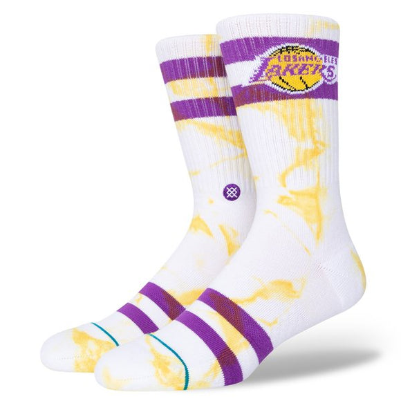 Men's Los Angeles Lakers NBA Basketball Stance Dyed Socks - Size Large