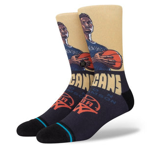 Men's New Orleans Pelicans NBA Basketball Stance Graded Zion Williamson Socks - Size Large