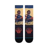 Men's New Orleans Pelicans NBA Basketball Stance Graded Zion Williamson Socks - Size Large