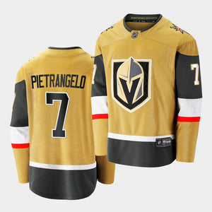 Men's Vegas Golden Knights Alex Pietrangelo Fanatics Branded Gold 2020/21 Alternate - Premier Breakaway Player Jersey