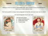 2021 Topps Allen & Ginter Chrome Baseball Hobby Box 18 Packs Per Box 4 Cards Per Pack