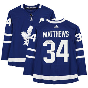 Auston Matthews Blue Toronto Maple Leafs Autographed adidas Authentic Jersey with "2022 Hart" Inscription