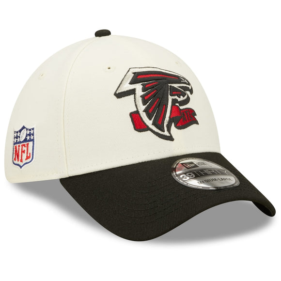 Men's Atlanta Falcons New Era Cream/Black 2022 Sideline 39THIRTY 2-Tone Flex Hat