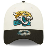 Men's Jacksonville Jaguars New Era Cream/Black 2022 Sideline 39THIRTY 2-Tone Flex Hat