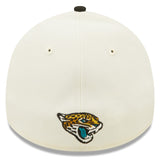 Men's Jacksonville Jaguars New Era Cream/Black 2022 Sideline 39THIRTY 2-Tone Flex Hat