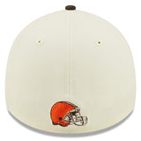 Men's Cleveland Browns New Era Cream/Brown 2022 Sideline 39THIRTY 2-Tone Flex Hat