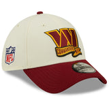 Men's Washington Commanders New Era Cream/Burgundy 2022 Sideline 39THIRTY 2-Tone Flex Hat