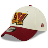 Men's Washington Commanders New Era Cream/Burgundy 2022 Sideline 39THIRTY 2-Tone Flex Hat