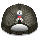 Men's Buffalo Bills New Era Black/Camo 2022 Salute To Service 9FORTY Snapback Trucker Hat