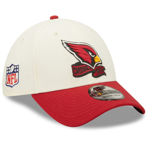 Men's Arizona Cardinals New Era Cream/Cardinal 2022 Sideline 39THIRTY 2-Tone Flex Hat