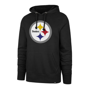 Men's Pittsburgh Steelers NFL Football Imprint Headline Team Colour Logo Pullover Black Hoodie