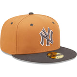 Men's New York Yankees New Era Tan/Charcoal Two-Tone Color Pack 59FIFTY Fitted Hat