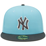 Men's New York Yankees New Era Light Blue/Charcoal Two-Tone Color Pack 59FIFTY Fitted Hat