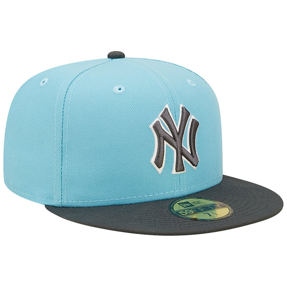 Men's New York Yankees New Era Light Blue/Charcoal Two-Tone Color Pack 59FIFTY Fitted Hat