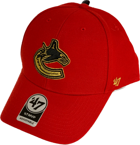 Vancouver Canucks '47 NHL MVP Lunar New Year Red Gold Adjustable Snapback Hat Cap