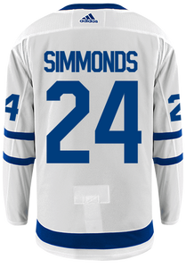 Men's Toronto Maple Leafs Wayne Simmonds adidas White Authentic Player Hockey Jersey
