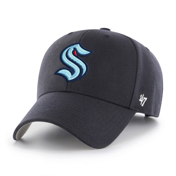 Seattle Kraken '47 NHL MVP Structured Adjustable Strap One Size Fits Most Deep Sea Blue Hat Cap