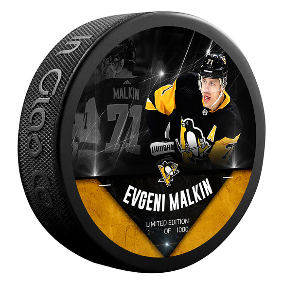 Evgeni Malkin Pittsburgh Penguins  Unsigned Fanatics Exclusive Player Hockey Puck - Limited Edition of 1000