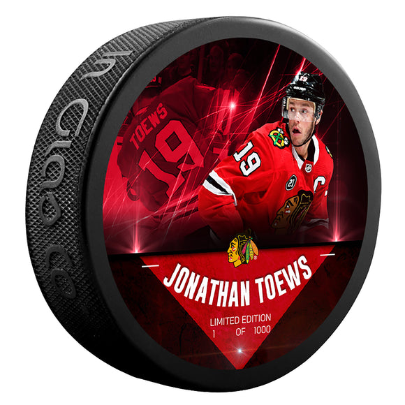 Jonathan Toews Chicago Blackhawks Unsigned Fanatics Exclusive Player Hockey Puck - Limited Edition of 1000