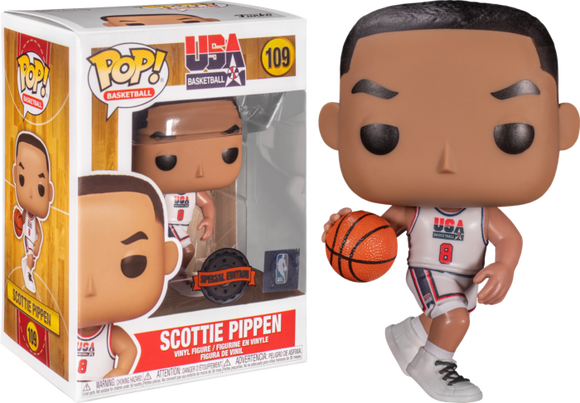 NBA Team USA Scottie Pippen Basketball White Jersey #109 Pop! Vinyl Action Figure