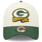 Men's Green Bay Packers New Era Cream/Green 2022 Sideline 39THIRTY 2-Tone Flex Hat