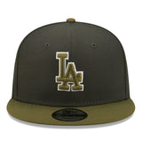Men's Los Angeles Dodgers New Era Charcoal/Green Color Pack Two-Tone 9FIFTY Snapback Hat
