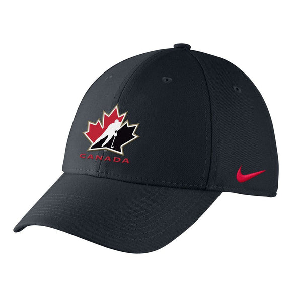 Men's Team Canada Hockey Nike Classic99 Swoosh Performance - Flex Fit Hat - Charcoal