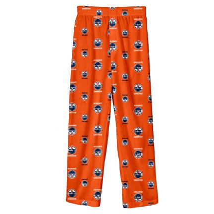 Edmonton Oilers Toddler Printed All Over Logo Orange Pyjama Pants - Multiple Sizes