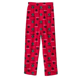 Toronto Raptors NBA Basketball Toddler Printed All Over Logo Red Pyjama Pants - Multiple Sizes