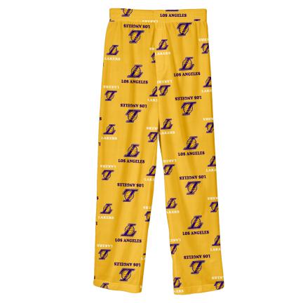 Los Angeles Lakers NBA Basketball Youth Printed All Over Logo Pyjama Pants - Multiple Sizes