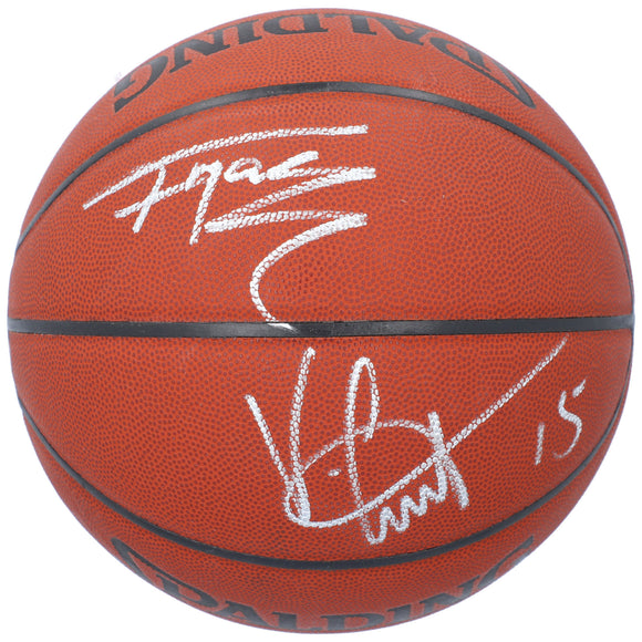 Autographed Tracy McGrady Vince Carter Toronto Raptors Fanatics Authentic Spalding Official Game Basketball