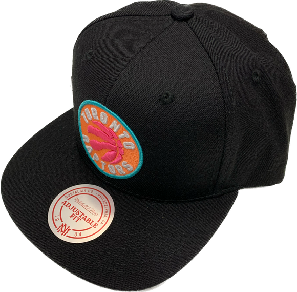 Men’s NBA Toronto Raptors Current Logo Mitchell & Ness Bubbalicious Snapback Hat – Black