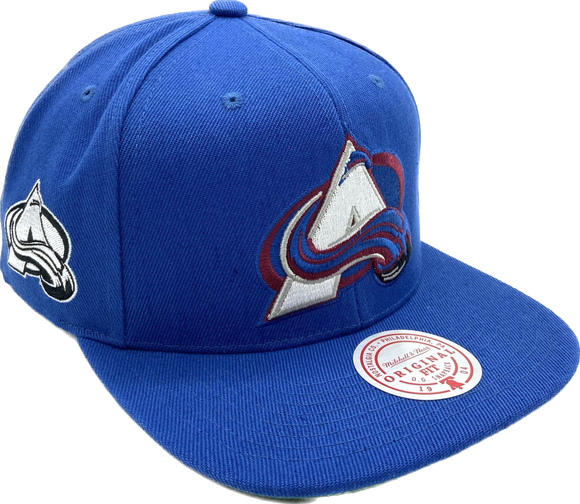 Men’s NHL Colorado Avalanche Mitchell & Ness Alternate Flip Snapback Hat – Blue