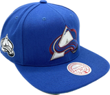 Men’s NHL Colorado Avalanche Mitchell & Ness Alternate Flip Snapback Hat – Blue