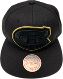 Men’s NHL Montreal Canadiens Mitchell & Ness Gold Coin Snapback Hat – Black