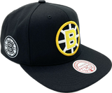 Men’s NHL Boston Bruins Mitchell & Ness Alternate Flip Snapback Hat – Black