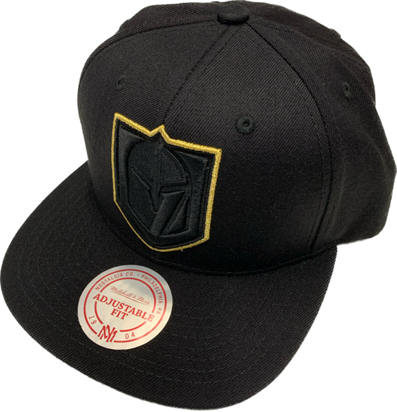 Men’s NHL Vegas Golden Knights Mitchell & Ness Gold Coin Snapback Hat – Black